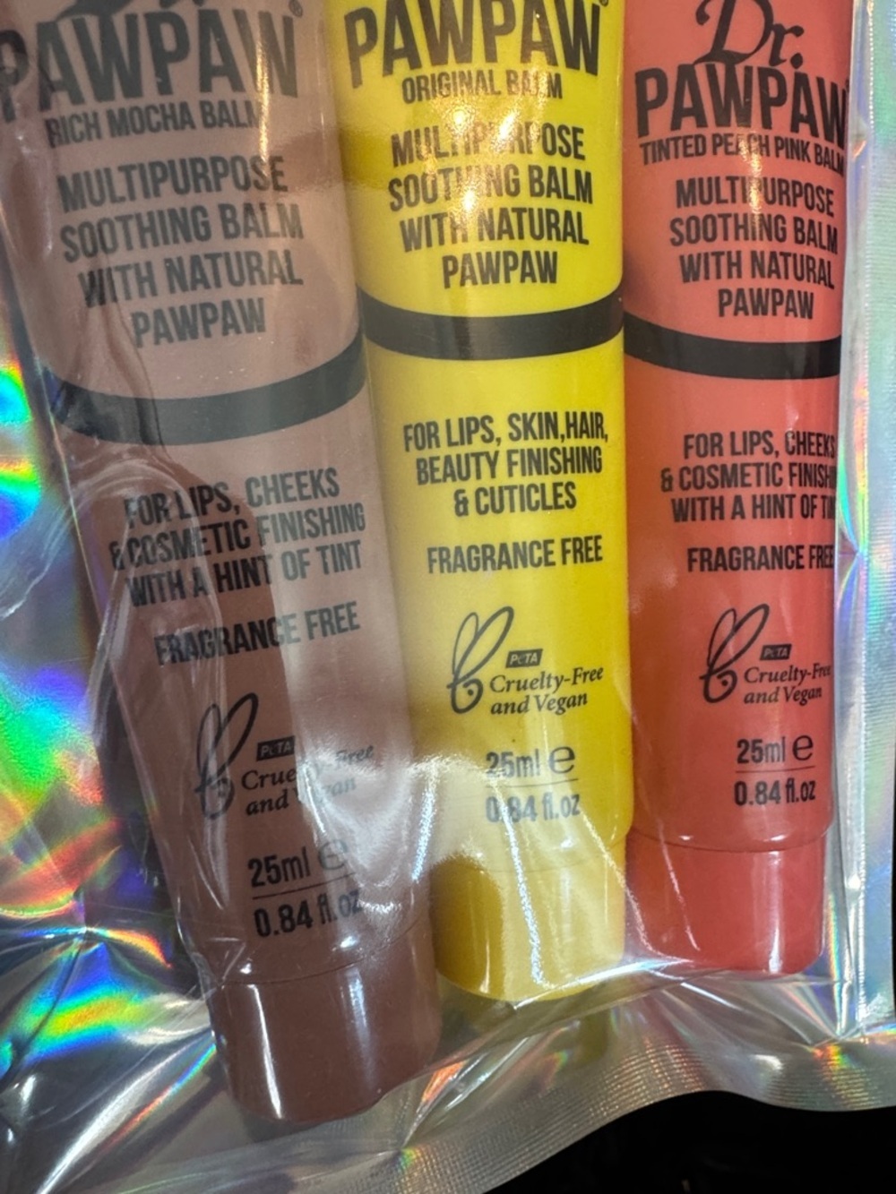Multipurpose Soothing Balm Trio - Brown, Yellow, Peach Pink - Picture 2 of 2